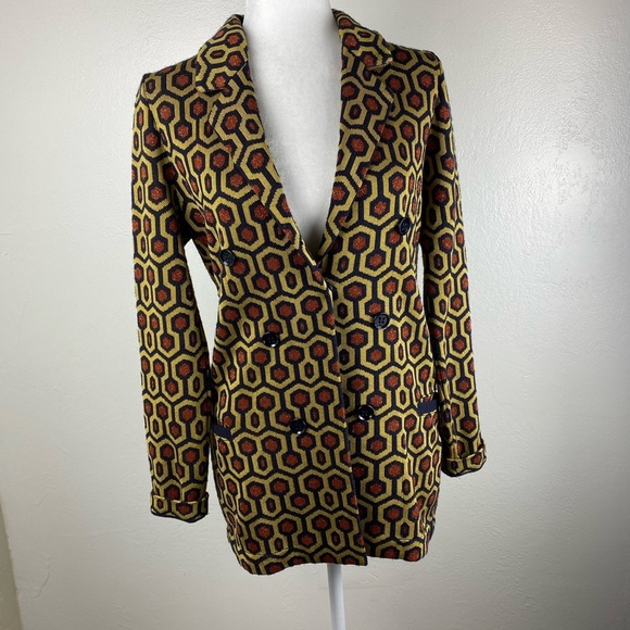 Geometric Patterned Blazer - Multicolor - Picture 16 of 16
